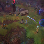 Torchlight II scenery with a bright and colorful world, featuring an alternative map view