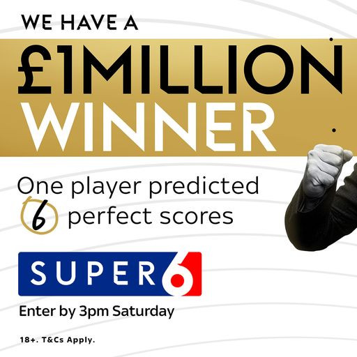 A Â£1,000,000 SUPER 6 WINNER!