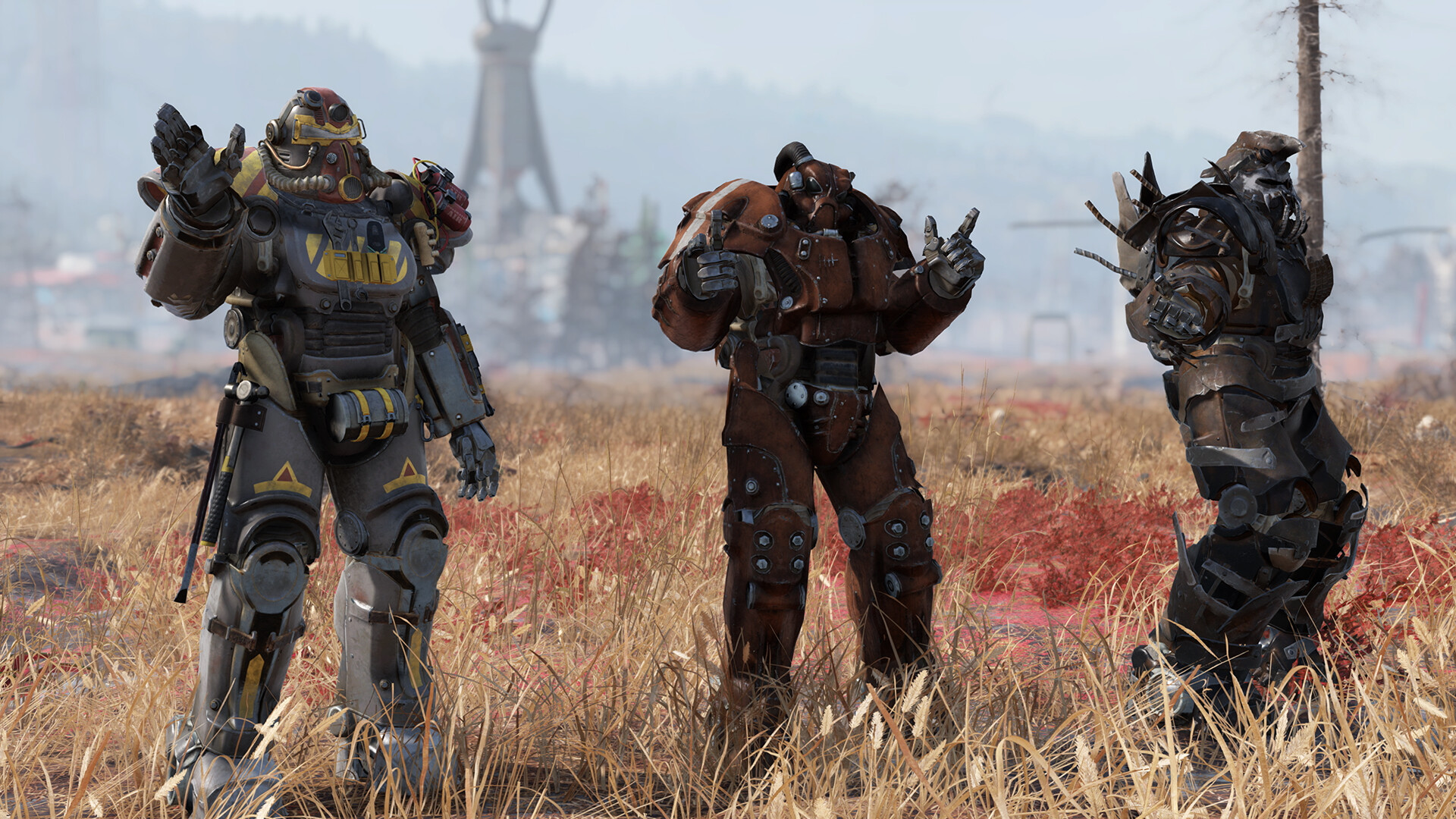 Fallout 76 cover art featuring Vault Dwellers exploring the Appalachian Wasteland