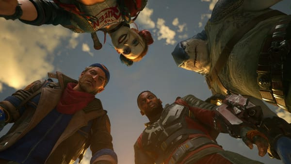 Steam page for Suicide Squad: Kill the Justice League, showing the game's title and logo against a chaotic background.