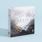 Brass: Birmingham, an economic strategy board game. The art is evocative and moody, the box is slim, and the player boards convey a surprising amount of information quickly and effectively.