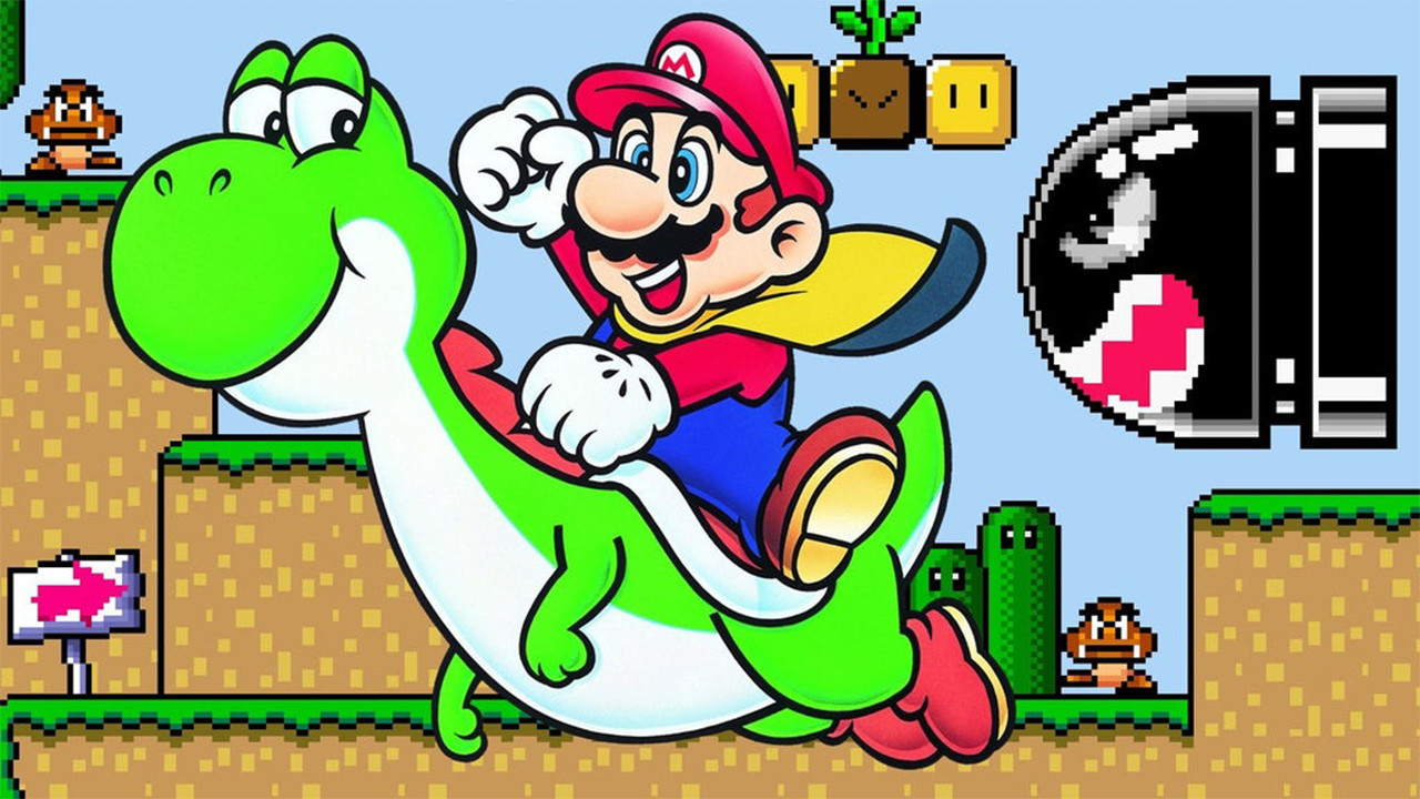 Mario riding Yoshi