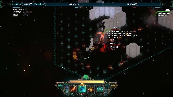 Transistor screenshot with combat planning turn - analysis and criticism of Transistor