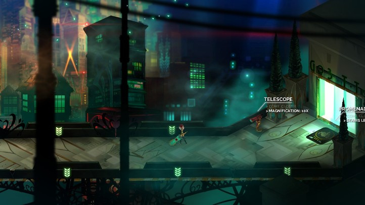 Transistor screenshot with ordinary thoroughfare - analysis and criticism of Transistor