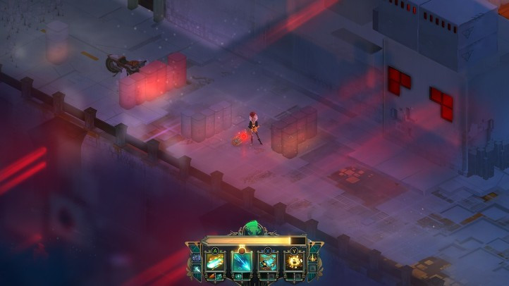 Transistor screenshot with Process-engulfed landscape - analysis and criticism of Transistor