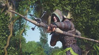 A character shooting an arrow during Fable 4 promo art.