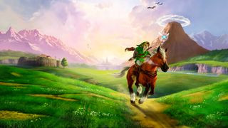 Link on horseback in Hyrule